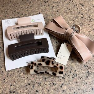 A New Day Hair Accessories Set - Brown, Tan, Cream